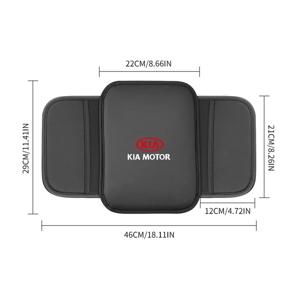 AABIU1 PU Leather Car Center Console Cushion Auto Armrest Box Pad For KIA Sportage Picanto Niro Optima Ceed Carnival K3 Nq3 Accessories