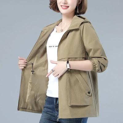 Coat for Women Hood for Fashion Loose and Versatile Oversized Casual Windbreaker Top for Women