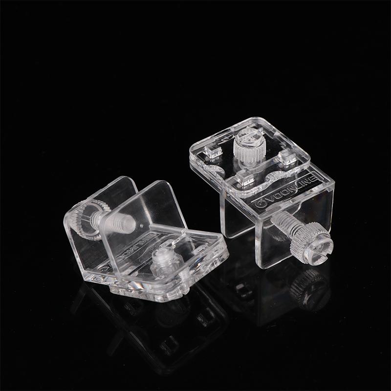 2 Stück Aquarium Schottverschraubung Anti-Sprungnetz Klemme Acryl Transparent Fixierklemme Aquarium Abdeckungsklemmen Aquarienzubehör