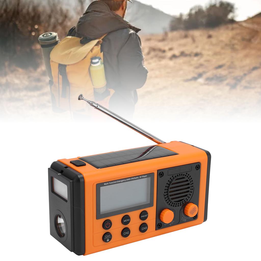 Multifunction Radio Solar Hand Crank Radio   Spker Large Capacity Power Source for Outdoor Lighting Emergency