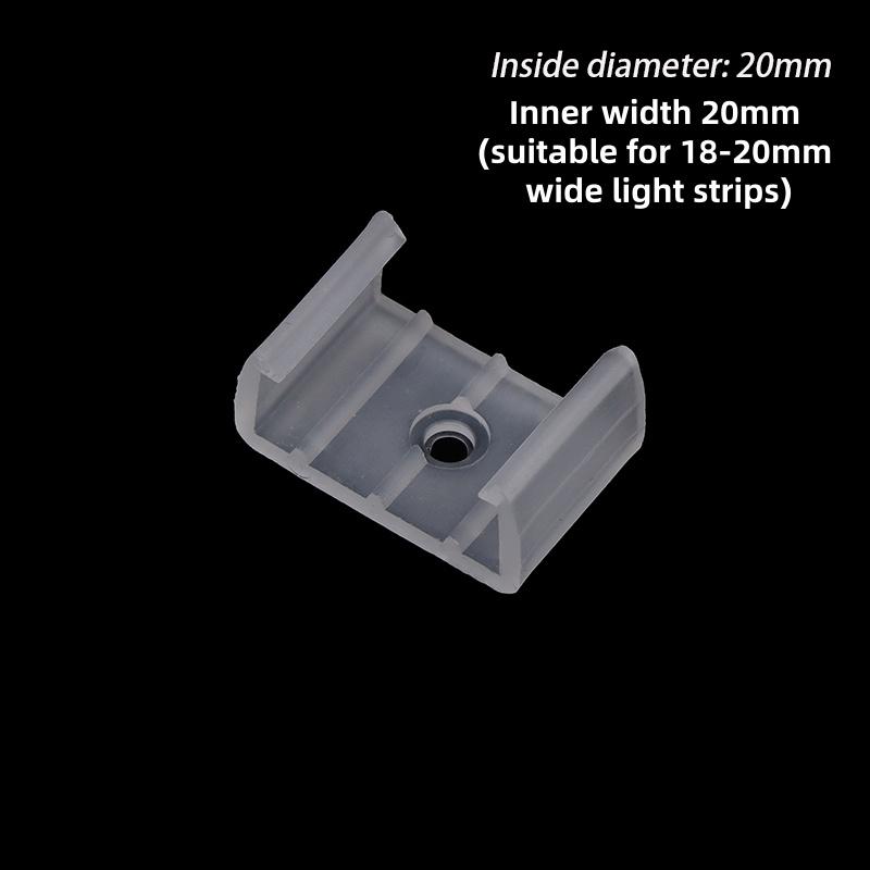 20Pcs 10/12/14/17/20Mm Led Strip Fix Clips Connector For Fixing 2835 Neon Light 220V Cob Plastic Buckle Flexible Accessories