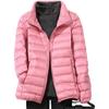 Neue Damen nahtlose integrierte Daunenjacke Winter Outdoor Stehkragen dünn große Größe kurze Jacke Kleidung