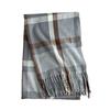 Contrasting color plaid scarf women's winter atmosphere thickened and kept warm imitation cashmere shawl versatile new model