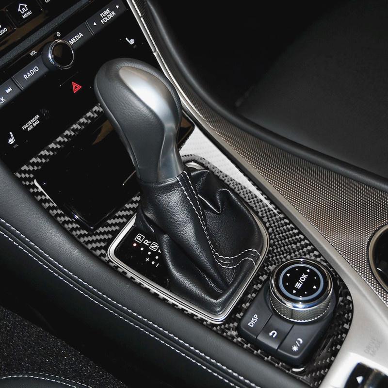 Carbon Fiber Car Interior Modification Cover Trim Strips Decorative Stickers For Infiniti Q50 Q60 Car Styling Inner