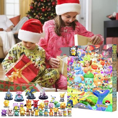 1 Set Çizgi Film Anime Kör Kutu Noel 24 Günlük Geri Sayım Takvimi