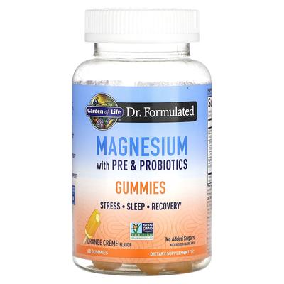 Magnesium, Prebiotic & Probiotic Gummies, Orange Flavor, 60 Gummies