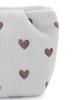 Ribbed Heart Pattern Tissue Pouch PWGB262621 BLU F [Gelato Pique] Women's