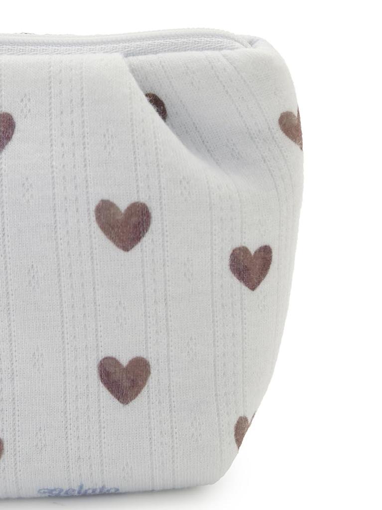 Ribbed Heart Pattern Tissue Pouch PWGB262621 BLU F [Gelato Pique] Women's