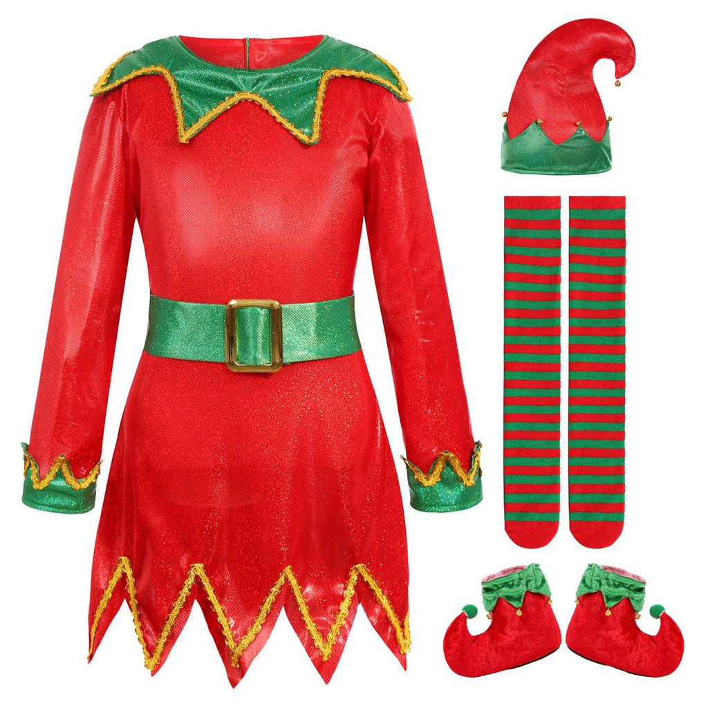 Children's Christmas Costumes, Holiday Party Christmas-themed Performance Cosplay Costumes