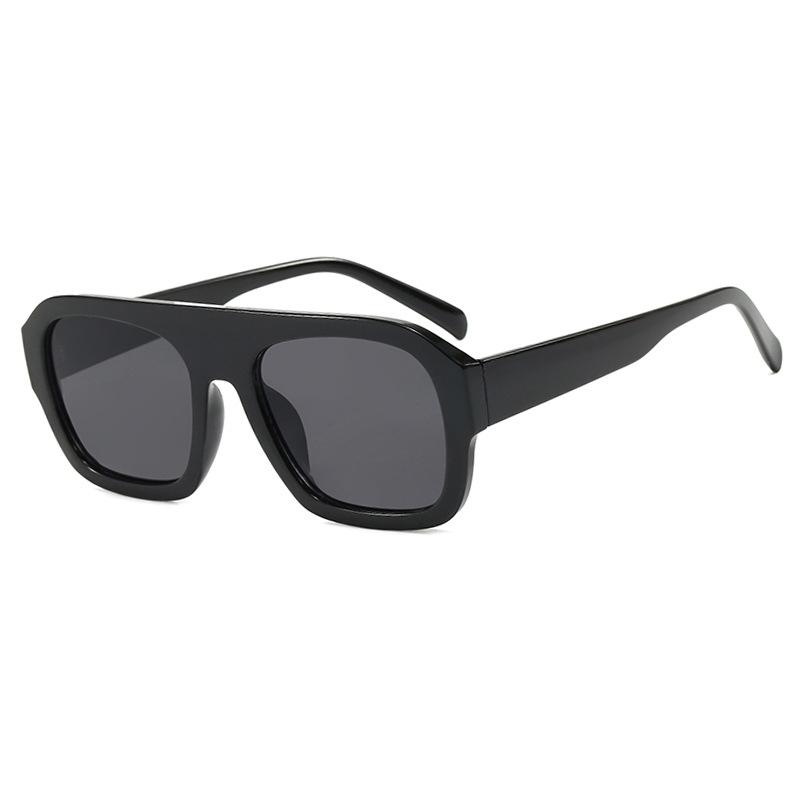 Luxury Square Sunglasses For Women New Vintage Thick Frame Leopard Orange Sun Glasses Female Fashion Polygon Flat Top Eyewear