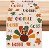 Bonhause Gobble Turkey Thanksgiving Table Runner 13x72 Inch Fall Autumn Maple Leaves Harvest Kitchen Dinning Table Decoration for Indoor Outdoor Home