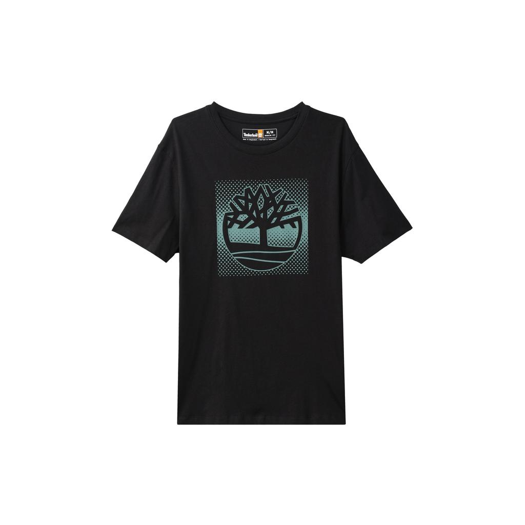 Timberland Printed Outdoor Sports Commuting Loose Fashion Round Neck Short Sleeve T-Shirt Men Tops Black A2Q8D-001