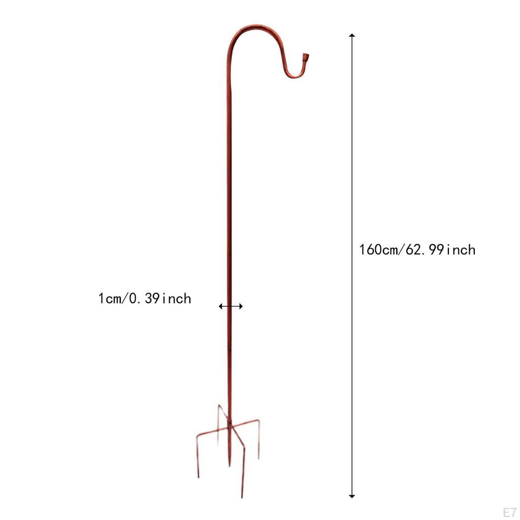 Hook for Garden, Hanging Stake, Easy to Install, 5 Prong Base, Garden Planter Hook, Porch,