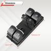 For VW Touareg Sharan Touran For Seat Alhambra 2011-2016 Electric Chrome Master Power Window Switch Button 7P6959857 Accessories