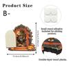 Halloween Fairy Tale Style Pumpkin Rose Mouse Hole Double-layer Wooden Board Home Wall Decoration Item Hanger Ornament