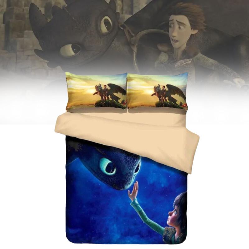 Vibrant 3 Piece Digital Printed 3d Quilt Cover Set Ideal For Kids Cartoon Theme