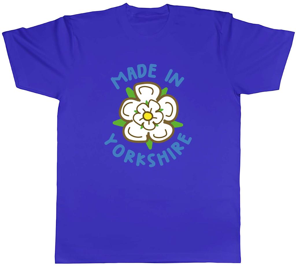 Made in Yorkshire Unisexs TShirt White Rose of York Unisex Tee Gift