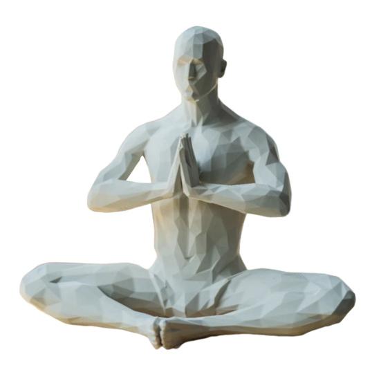 

Фигурка человека-йога, абстрактная статуя йоги в позе Падмасана, настольная скульптура медитирующего человека для гостиной, декор комнаты для йоги C