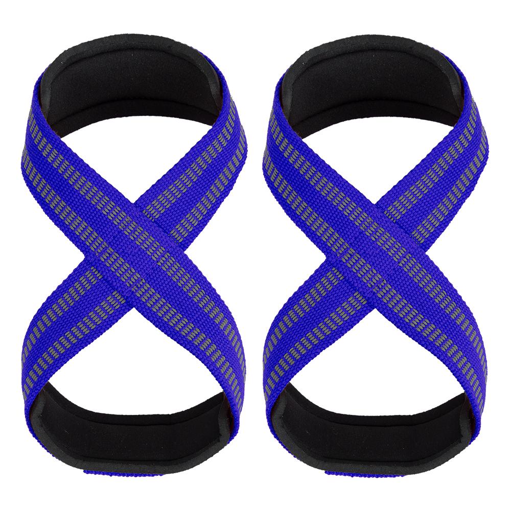 MKAS Custom Logo Weight Lifting Training Figure 8 Straps Gym Wrist Support Gym Wrist Straps Powerlifting Cotton Strap