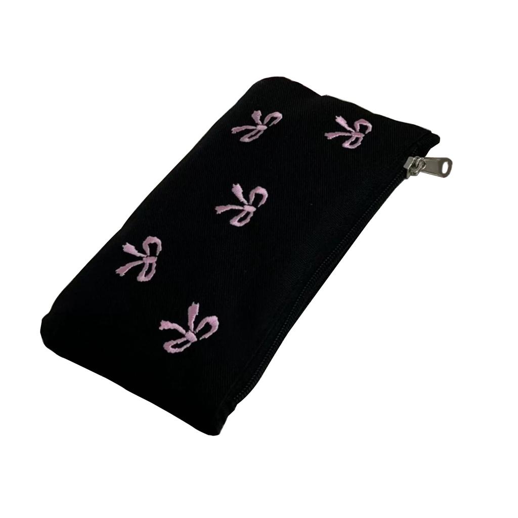 Modny piórnik z haftem baletowym, wielowarstwowe organizery, przenośny do codziennego użytku dla studentów i profesjonalistów