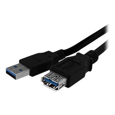 1m USB 3.0 A To A Extension Cable - M/F - SuperSpeed USB A Extension Cable In Black - M/F - USB3SEXT1MBK
