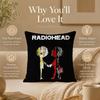 Band R-RadioheadS Cushion Cover Double-Sided Printed Pillow Cover Hypoallergenic Dust-Mite Proof