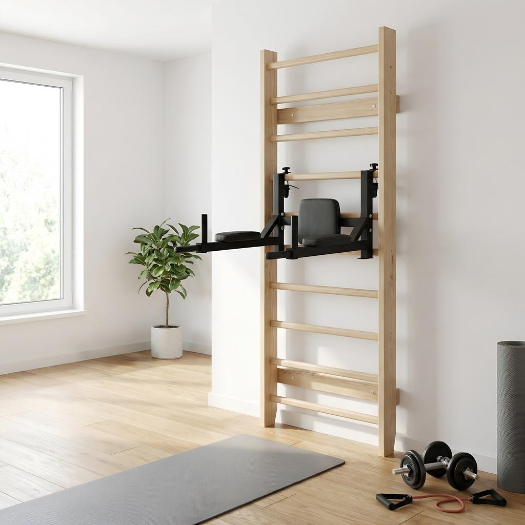 Exercise Handrails Barbell Stand 3In1 Black