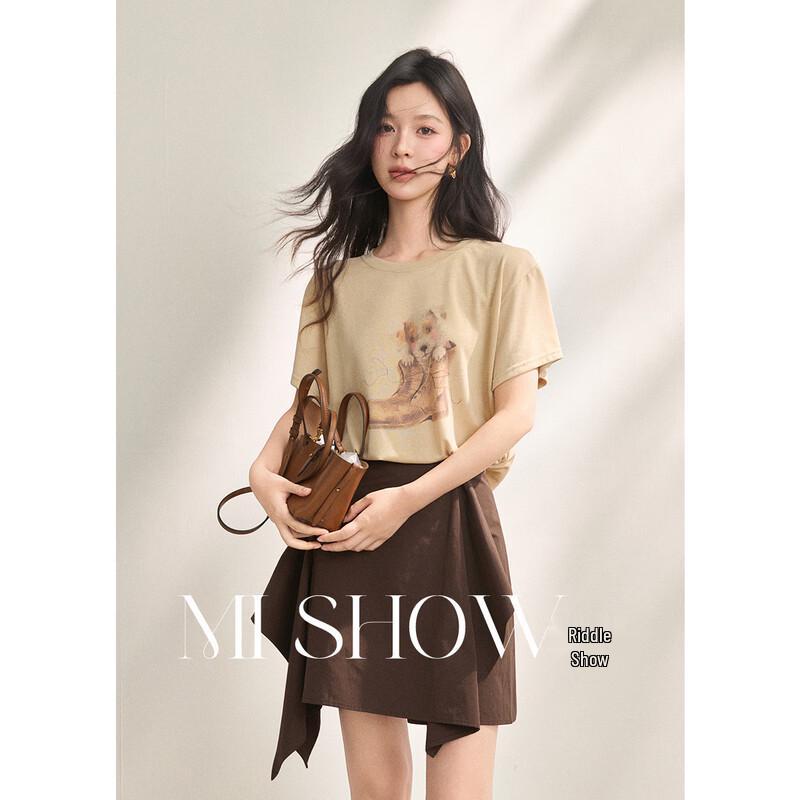 Mixiu Women s Dog Print Short Sleeve T-Shirt S