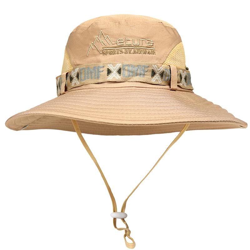Unisex Summer Wide Brim Waterproof And Quick-Drying Panama Caps Outdoor Visor Bucket Hats Mesh Breathable Sun Protection Hat