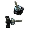Handlebar Clamp Replacement Bolt Pair with Knob Style Grip, Black 2 Piece Motorcycle Fastener Set with Threaded Shaft for Small Bike Maintenance