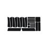 BBB Bicycle 3M Black Reflector, Multi-Screw, 265x115mm, Reflection, BBP-71