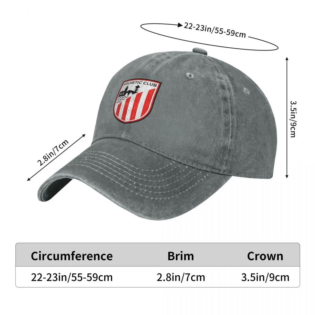 2026 Vintage A-Athletic Club Bilbao Cappellini da Baseball Unisex Usurati Lavati Cappello da Sole Spagna Espana Attività all'Aperto Cappellini Regalo Cappello
