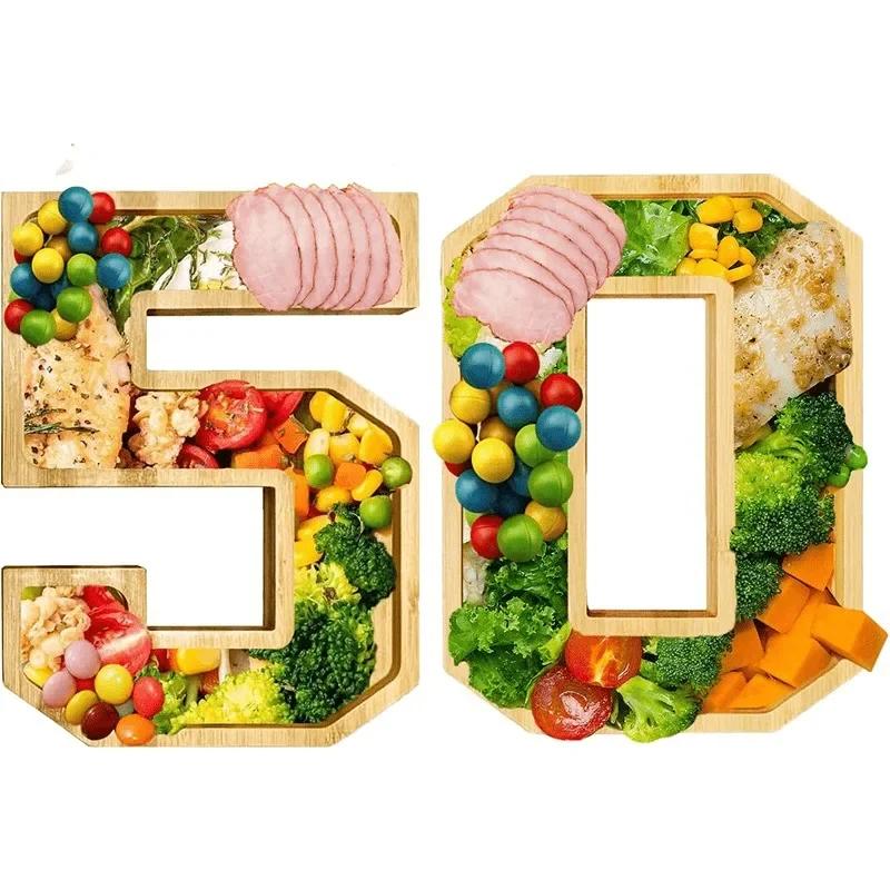 2025 Digital Tray Fruit Cheese Platter Vegetable Food Plate Party Supplies Cooked Food Plate Home Decoration Crafts Xmas Gift