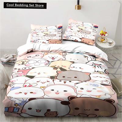 Cute Bubu and Dudu Cartoon Print All Season Twin Bedding Set 2/3 Piece Comforter Set Bed Duvet Cover Double King Comforter Cover