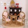 1/12 Puppenhaus Stuhl Handwerk Miniaturmöbel Spielzeug, Hochlehner Modell für Architektonische Eisenbahn