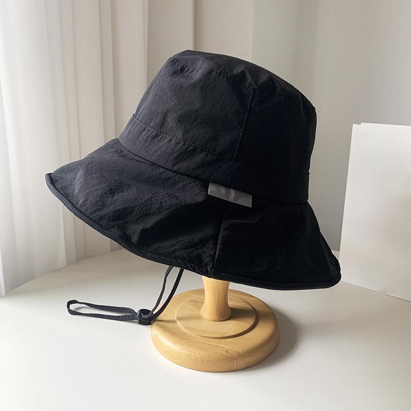 Women Summer Quick-dry Fishermen Hat Casual Outdoor Wide Brim Waterproof Sunshade Bucket Cap Solid Hiking Fishing Sunscreen Hats