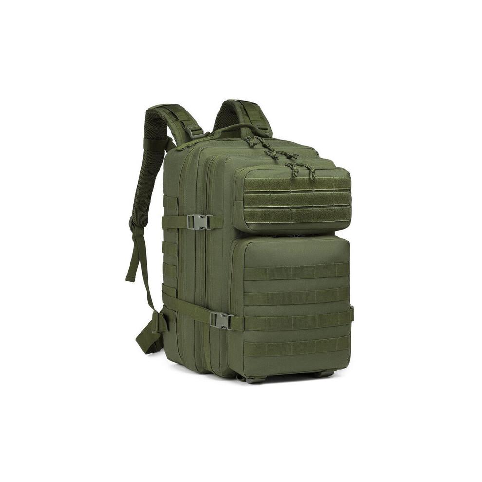 45L Hiking Backpack for Outdoor Trekking Travel, Green Daypack with Rain Cover Internal Frame