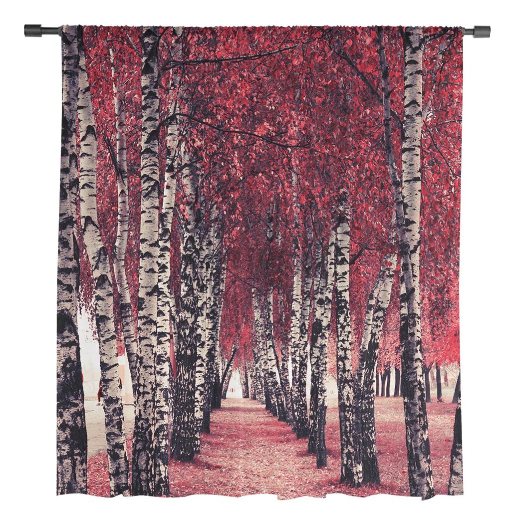 Fallen Leaves Natural Texture Modern Tulle Curtains For Living Room Bedroom Home Kitchen Window Sheer Curtains