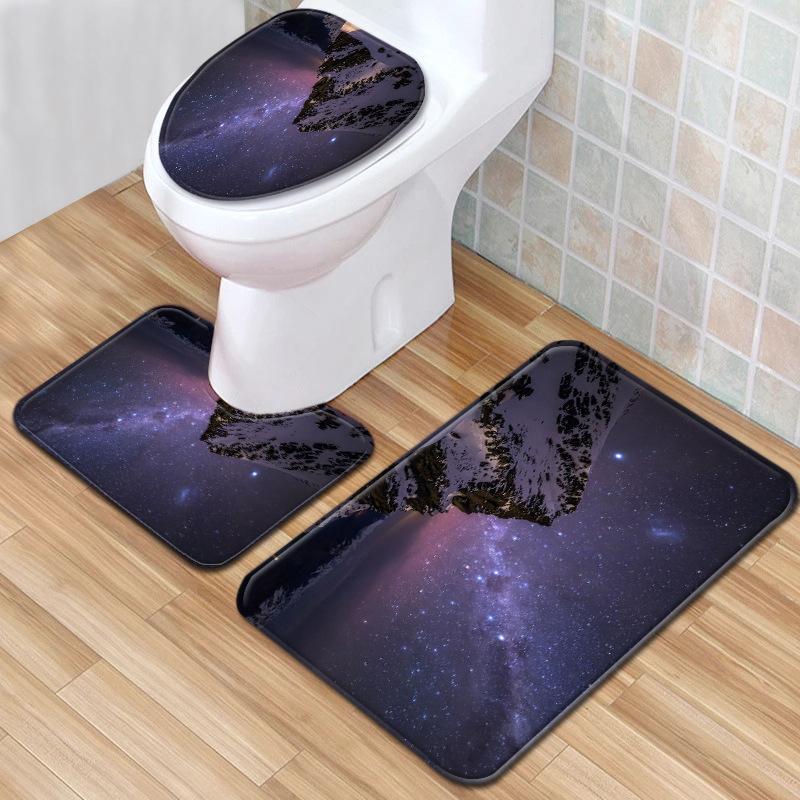 Star Bathroom Floor Mat Toilet Three-Piece Set