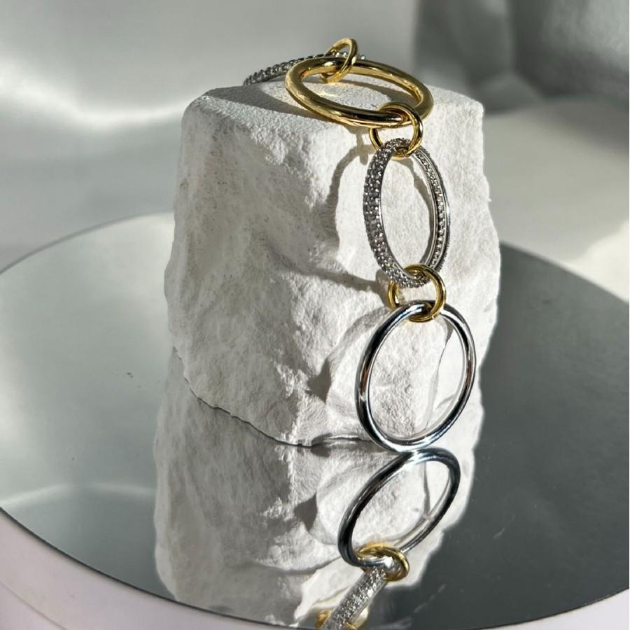 Copper Stackable Interlocking Zirconia Rings - Handmade Bestseller