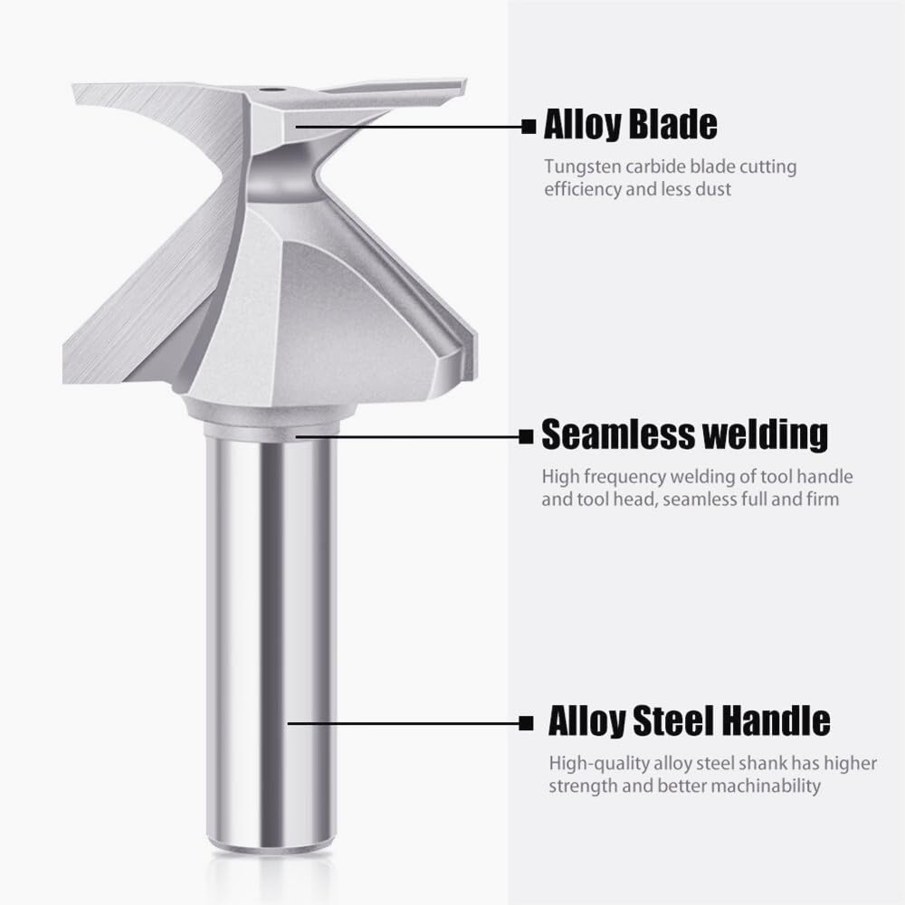 1/2" Shank R10 Arc Bending Router Bits, Woodworking Arc Bending Integrated Router Bits for Woodworking Milling Cutter Milling Cutter Sharp Sturdy