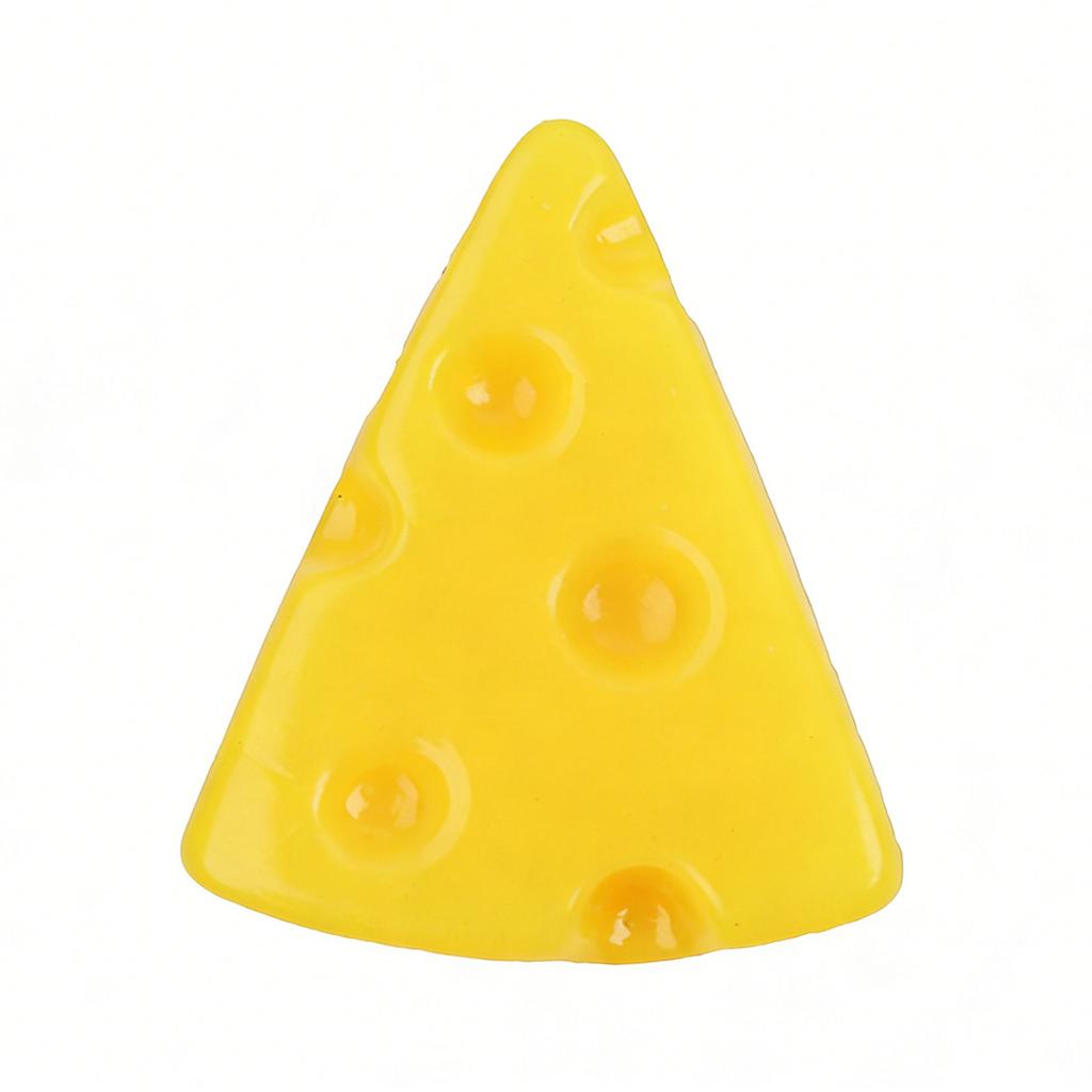 Cute Cheese Squishy Toy Soft TPR Stress Relief Ball Funny Food Shaped Fidget Toy for Anxiety and Stress Management for Kids