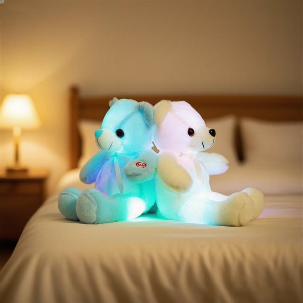 Creative Cartoon Shining Ribbon Bear Doll Throwing Doll Birthday Gift