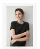 Women's Rhinestone Cashmere Sweater - Short-Sleeved, Skin-Friendly Knit, Round Neck, Perfect for Autumn/Winter.