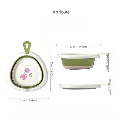 Baby Collapsible Tub Toddlers Foldable Dish Tub Portable Washing Basin Lightweight Washbasins for Traveling Shampoo Newborn Kids