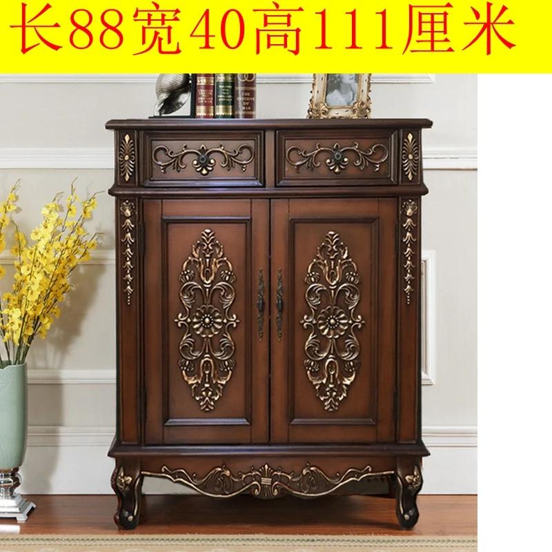 oak door shoe cabinet entrance entrance solid wood door large capacity balcony locker
