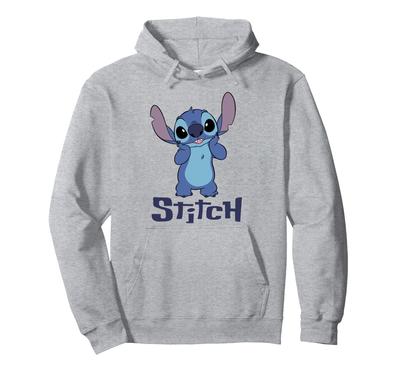 Disney Lilo & Stitch Moletom com Capuz Adorável Face Stitch Fonte Oficial