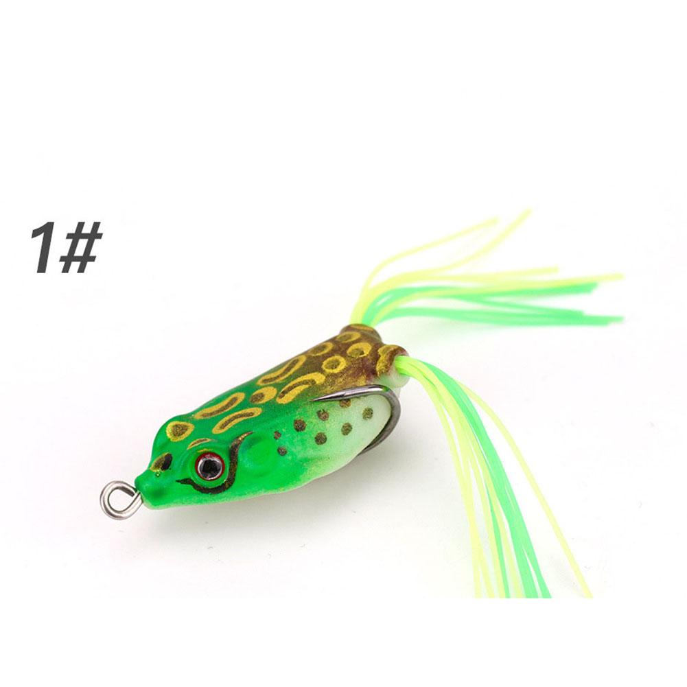 1pack Frog Soft Fishing  Bait Thunder Frog Bionic Lures With Double Hook Fishing Supplies