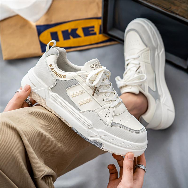 

Мужская обувь весна нишевая оригинальная дышащая обувь мужская универсальная платформа белые кеды повседневная моральная подготовка спорт трендовая обувь 39