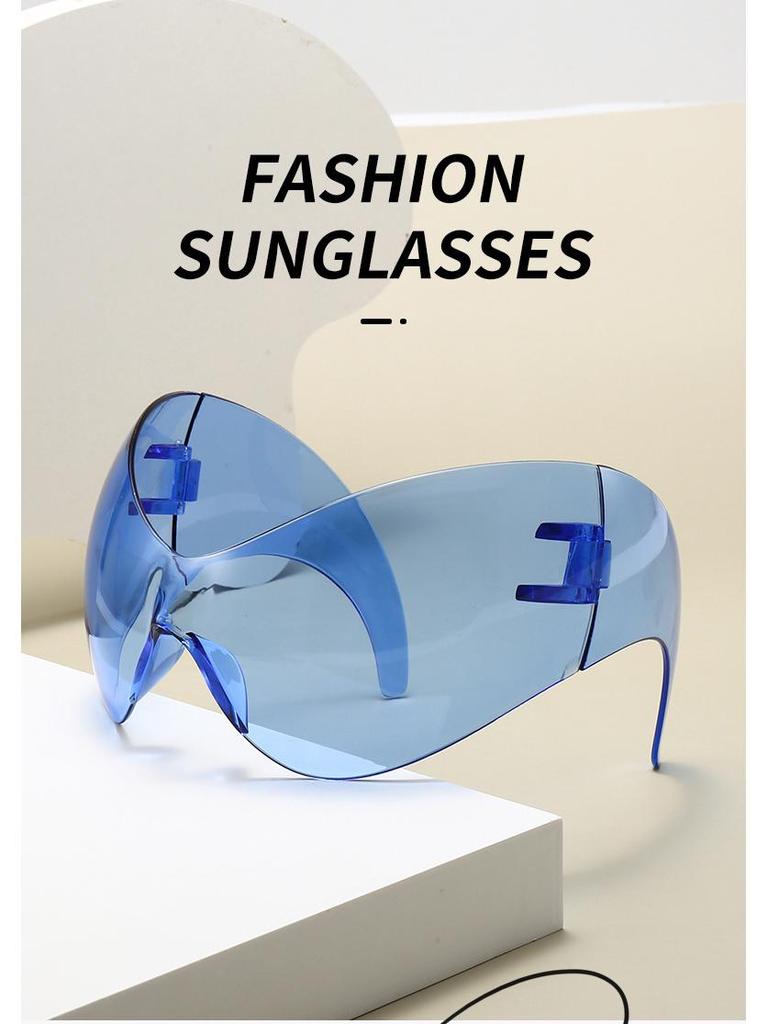 Xiaohongshu Unisex Cat-Eye Cycling Sunglasses: One-Piece Sporty European & American Style